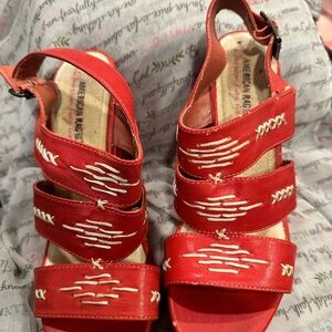 American Rag Red Women's wedge Sandals size 9